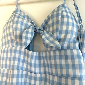 Blue size small gingham dress